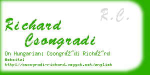 richard csongradi business card